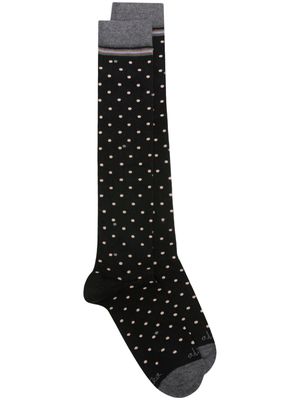 Altea polka dot-pattern cotton blend socks - Black