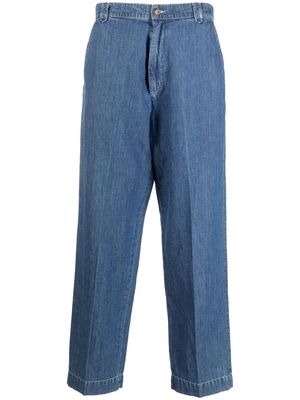 Altea straight-leg cropped trousers - Blue