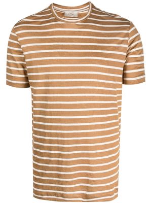 Altea striped crew-neck T-shirt - Brown