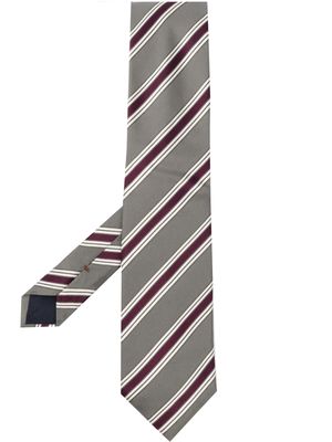 Altea striped silk jacquard tie - Green