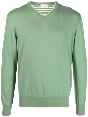 Altea V-neck knitted cotton sweatshirt - Green