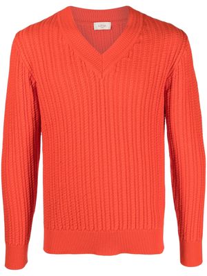Altea V-neck knitted jumper - Orange