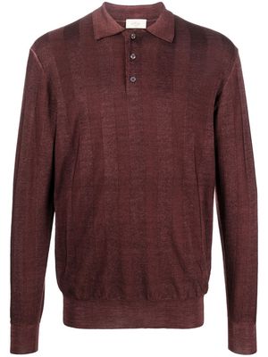 Altea virgin-wool knit polo-shirt - Brown