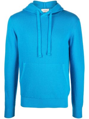 Altea virgin wool knitted hoodie - Blue