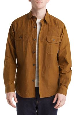 Alton Lane Cooper Dry Waxed Cotton Shirt Jacket in Caramel