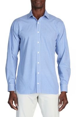 Alton Lane Mason Everyday Check Cotton Button-Up Shirt in Blue Gingham