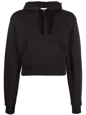 altu cropped drawstring hoodie - Black