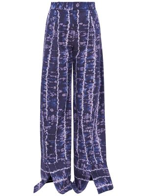 Altuzarra abstract-print palazzo trousers - Blue