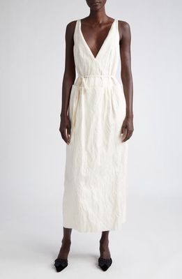 Altuzarra Anouk Crinkle Texture Sleeveless Dress in Ivory