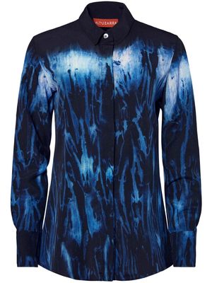 Altuzarra Chika Shibori-print silk shirt - Blue