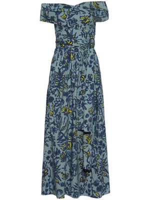 Altuzarra Corfu floral-print maxi dress - Blue