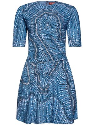 Altuzarra Dalila printed mini dress - Blue