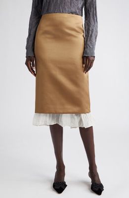 Altuzarra Fannie Layered Look Pencil Skirt in Thorn