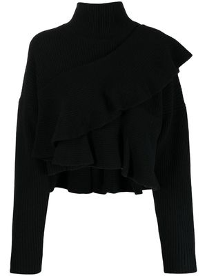 Altuzarra flounce wool-cashmere jumper - Black