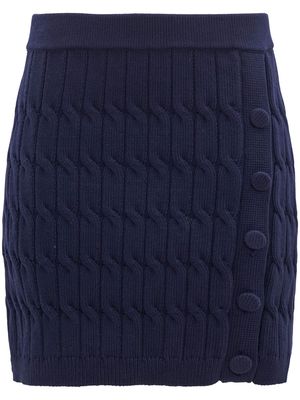 Altuzarra Galle knitted high-waisted skirt - Berry Blue