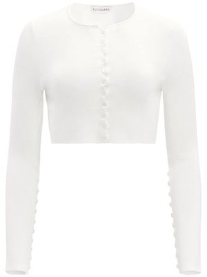 Altuzarra Haruni scallop-edge knitted top - White