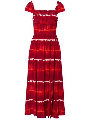 Altuzarra Lily Shibori-print midi dress - Red