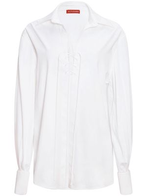 Altuzarra long-sleeve lace-up shirt - White