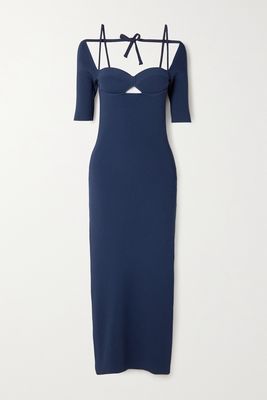 Altuzarra - Mareen Cutout Ribbed-knit Midi Dress - Blue