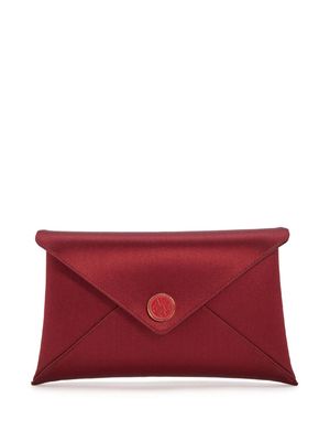 Altuzarra Medallion envelope satin clutch bag - Red