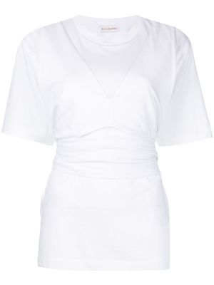 Altuzarra Meriel ruched-waist T-shirt - White