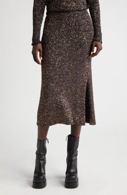 Altuzarra Milos Sequin Knit Skirt in 000001 Black