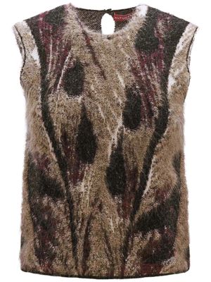 Altuzarra Moni patterned jacquard knitted top - Brown