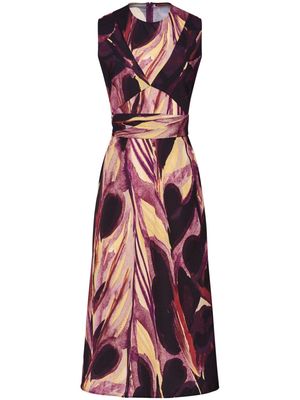 Altuzarra Nuada abstract-pattern print dress - Purple