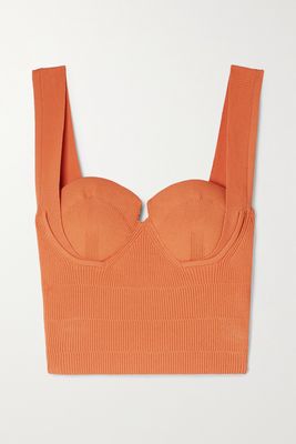 Altuzarra - Nyneve Cropped Ribbed-knit Top - Orange