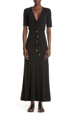 Altuzarra Panya V-Neck Dress in 000001 Black