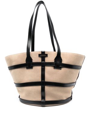 Altuzarra Park Place Large suede tote bag - Neutrals