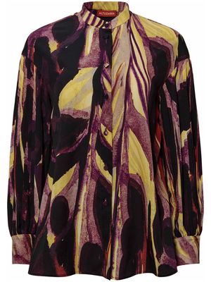 Altuzarra Patsy abstract-pattern print blouse - Black