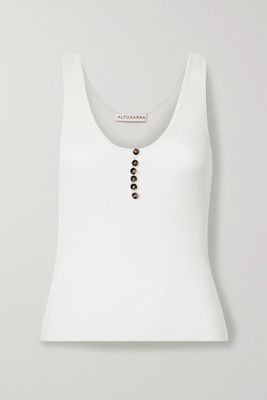 Altuzarra - Ribbed Wool And Cashmere-blend Tank - Cream