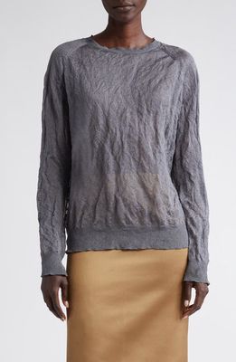 Altuzarra Terry Metallic Crinkle Texture Sweater in Truffle