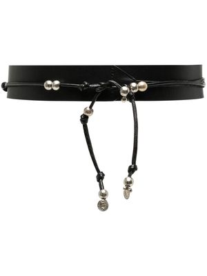 Altuzarra tie-fastening leather belt - Black