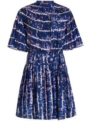 Altuzarra Tosha pleated mini dress - Blue