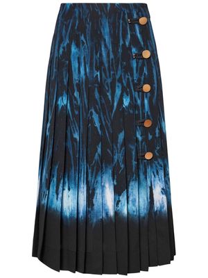 Altuzarra Tullius Shibori-print midi skirt - Blue