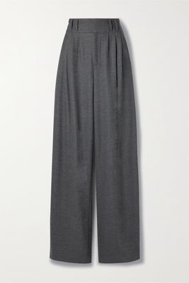 Altuzarra - Tyr Wool-blend Ponte Wide-leg Pants - Gray