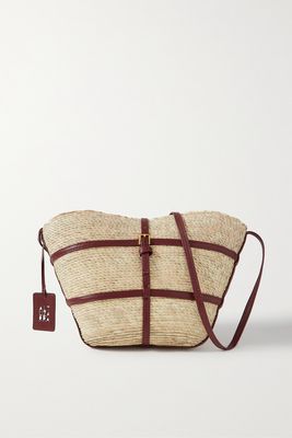 Altuzarra - Watermill Vegan Leather-trimmed Raffia Shoulder Bag - Neutrals