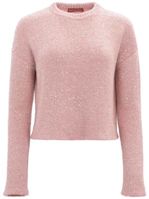 Altuzarra Yasworth sequinned wool blend jumper - Pink
