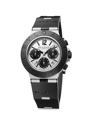 Aluminum, Titanium & Rubber Strap Chronograph Watch