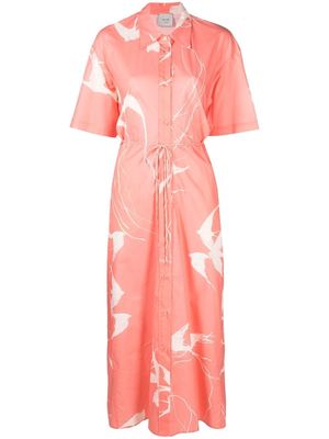 Alysi abstract-print popelin dress - Pink