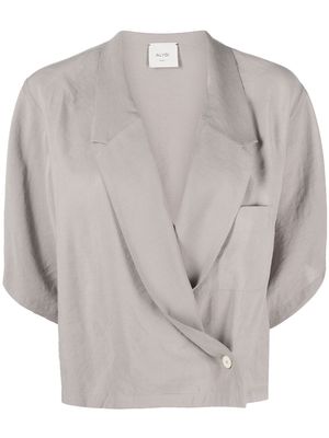 Alysi blouse-like cropped blazer - Grey
