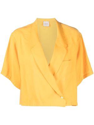 Alysi blouse-like cropped blazer - Yellow