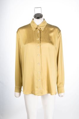 ALYSI button-down silk blouse - Yellow