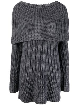 Alysi chunky ribbed-knit wool dress - Grey