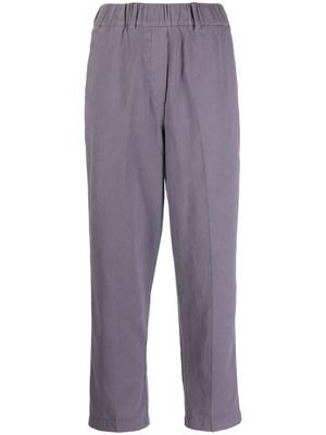 ALYSI cotton straight-leg trousers - Purple