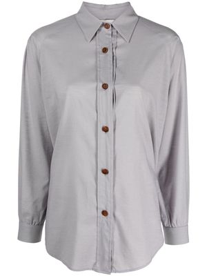 Alysi cotton-wool long-sleeve shirt - Grey