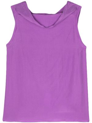 Alysi cowl-neck silk blouse - Purple