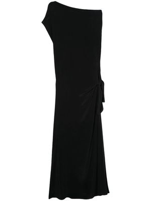 Alysi cowl-neck silk dress - Black